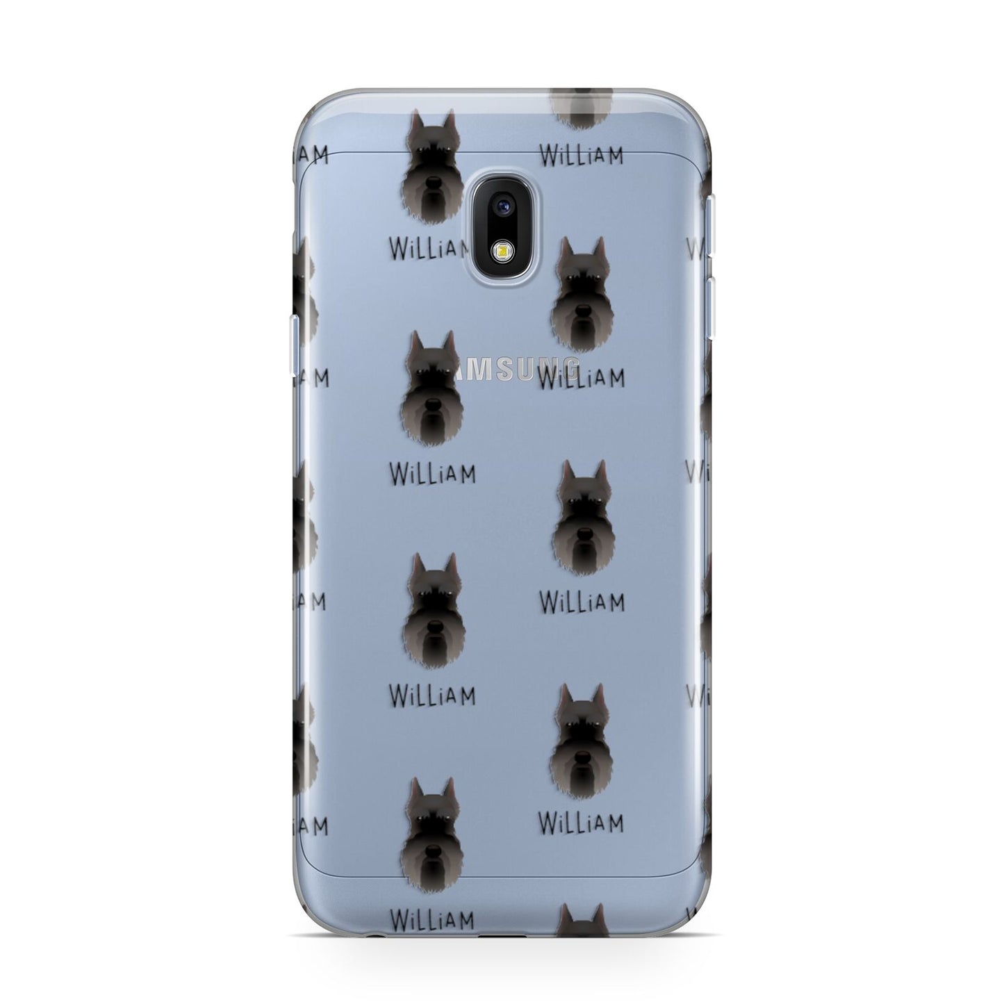Miniature Schnauzer Icon with Name Samsung Galaxy J3 2017 Case
