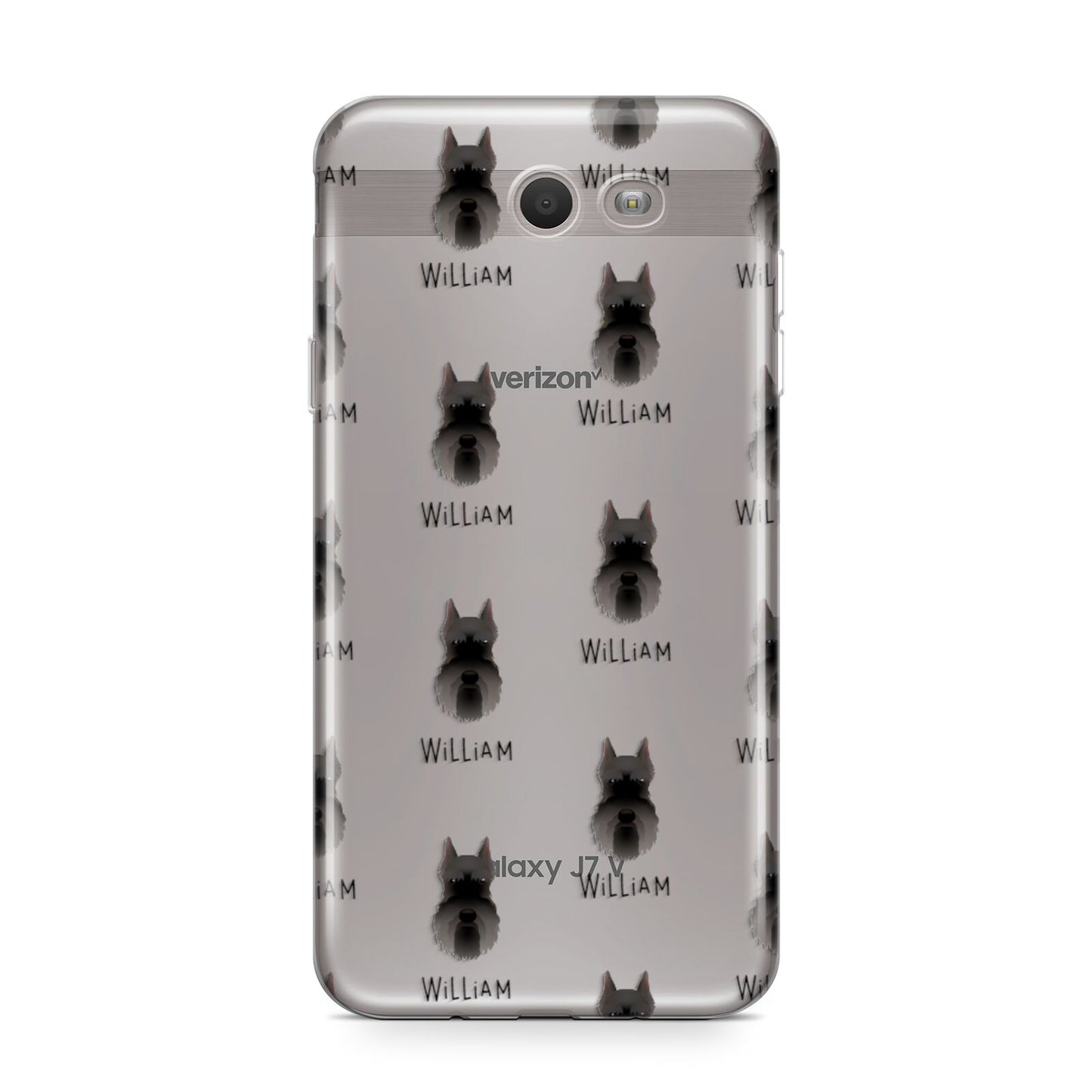 Miniature Schnauzer Icon with Name Samsung Galaxy J7 2017 Case