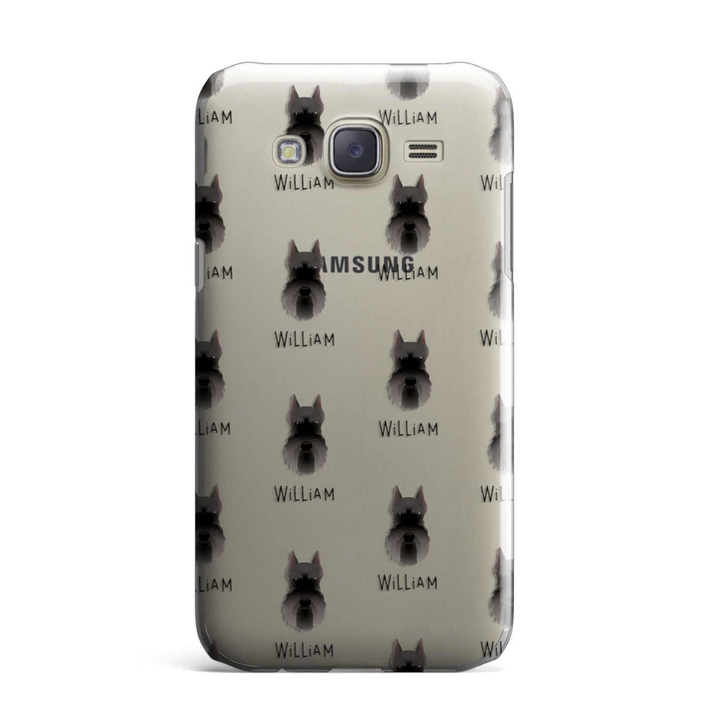 Miniature Schnauzer Icon with Name Samsung Galaxy J7 Case