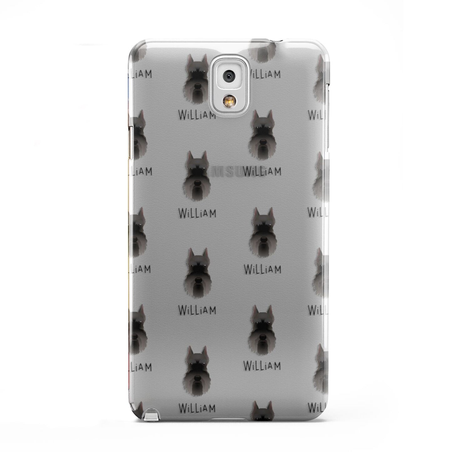 Miniature Schnauzer Icon with Name Samsung Galaxy Note 3 Case