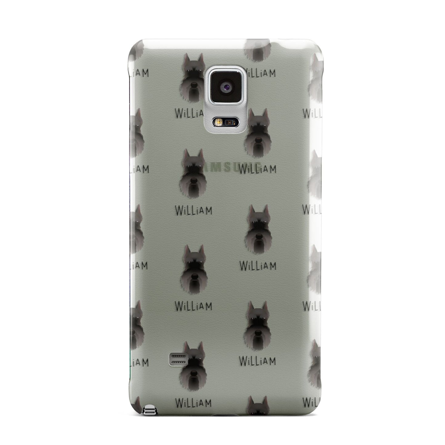 Miniature Schnauzer Icon with Name Samsung Galaxy Note 4 Case