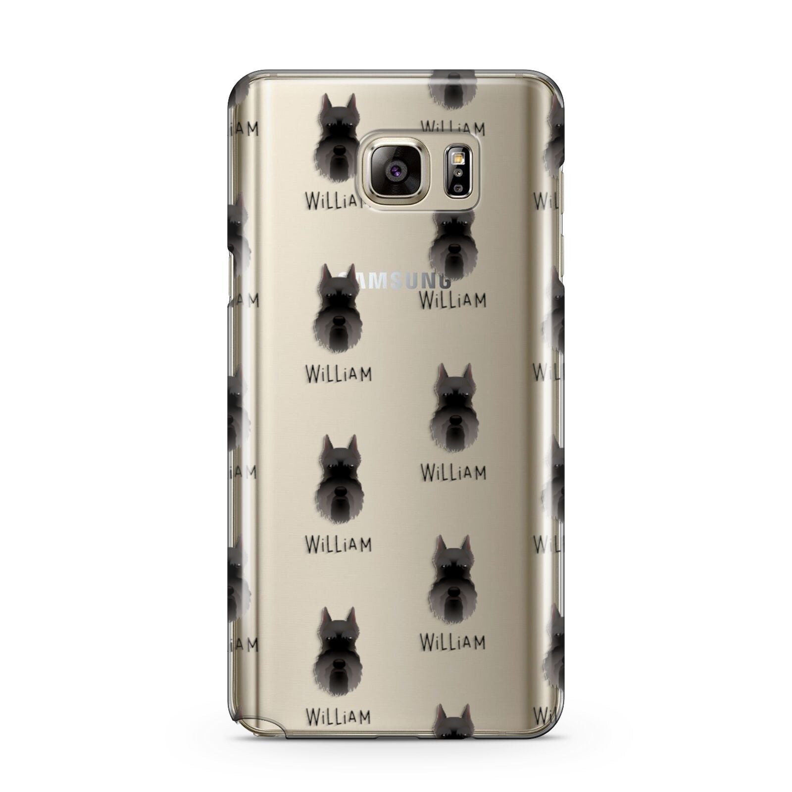 Miniature Schnauzer Icon with Name Samsung Galaxy Note 5 Case