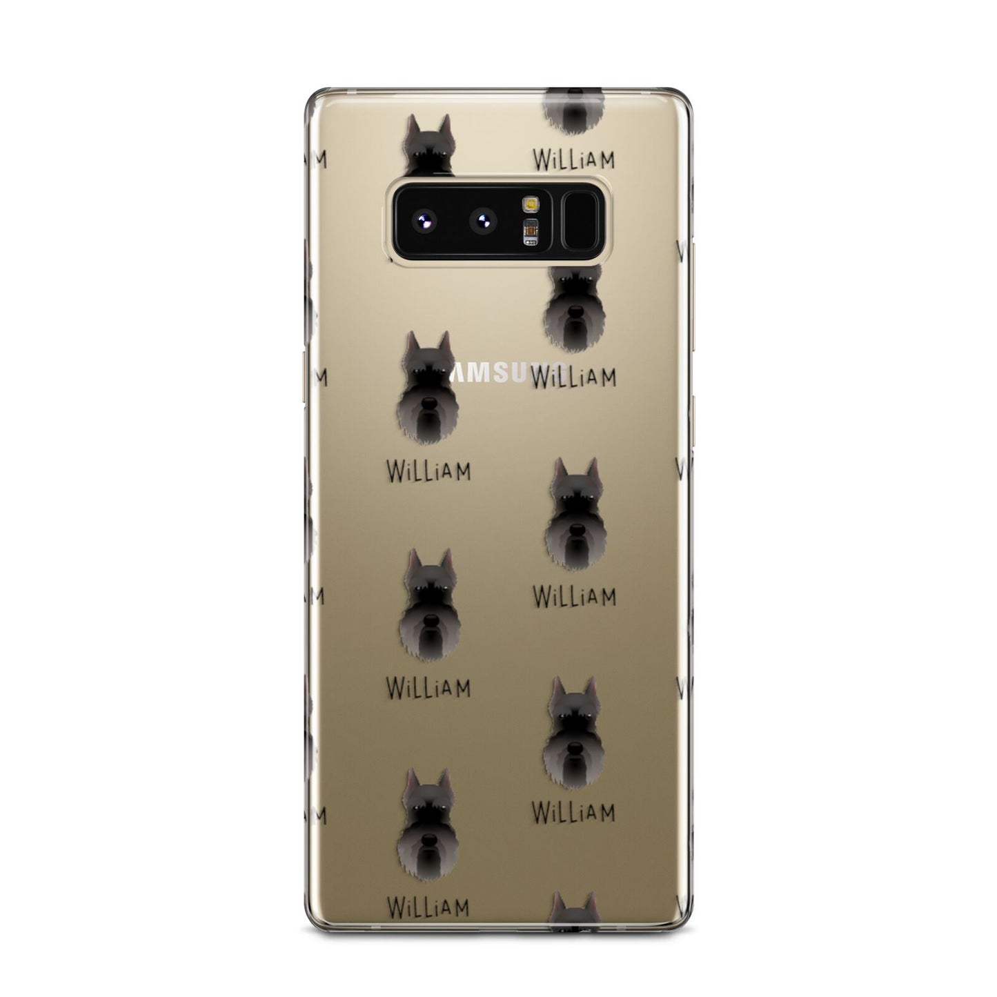 Miniature Schnauzer Icon with Name Samsung Galaxy Note 8 Case
