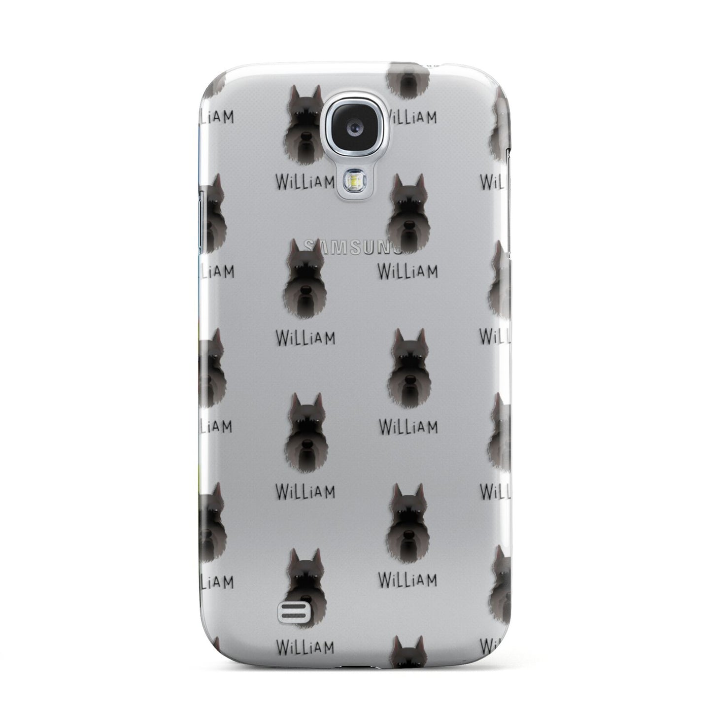 Miniature Schnauzer Icon with Name Samsung Galaxy S4 Case