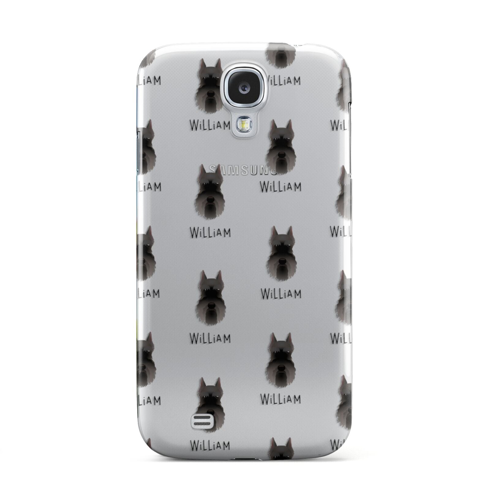 Miniature Schnauzer Icon with Name Samsung Galaxy S4 Case