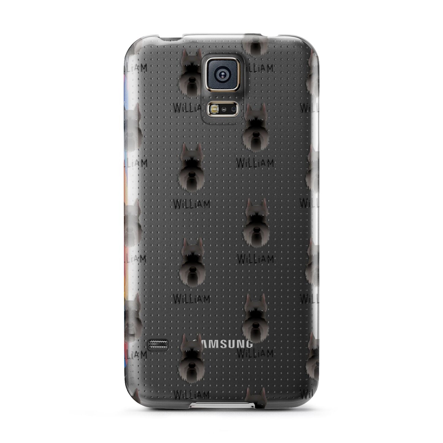 Miniature Schnauzer Icon with Name Samsung Galaxy S5 Case