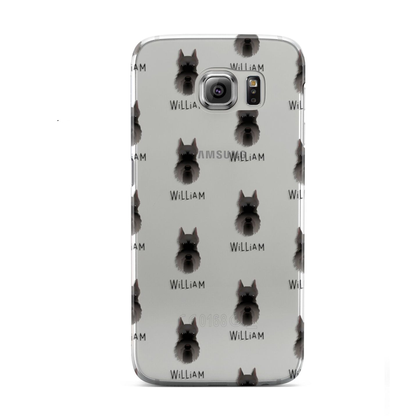 Miniature Schnauzer Icon with Name Samsung Galaxy S6 Case