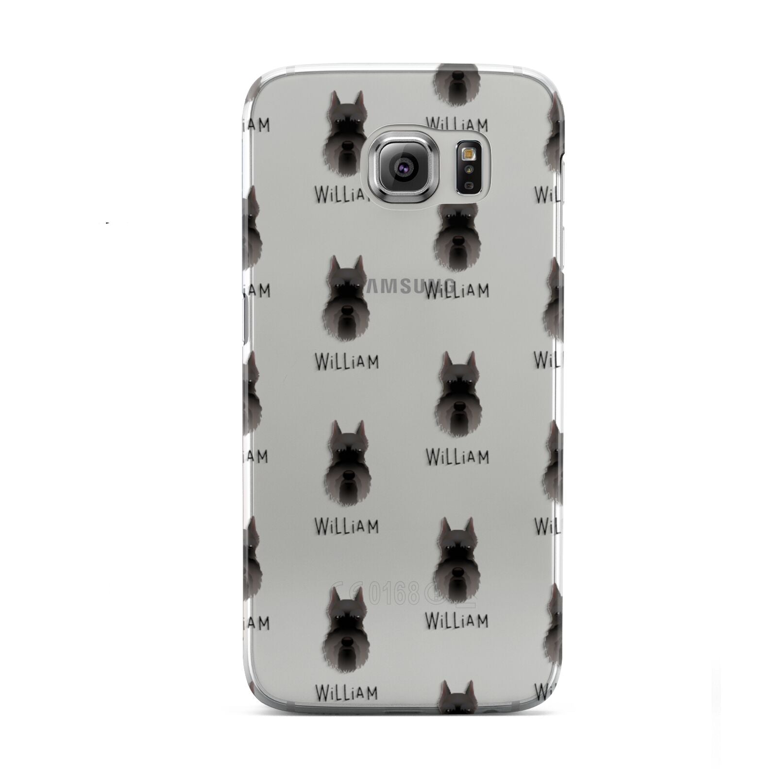 Miniature Schnauzer Icon with Name Samsung Galaxy S6 Case