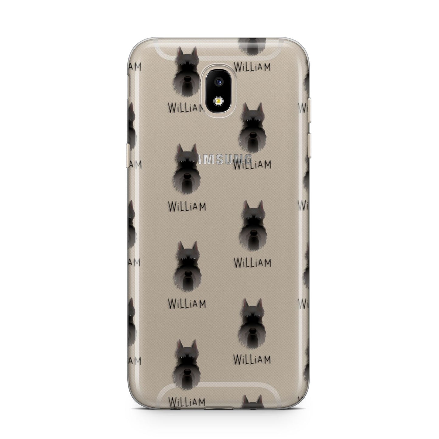 Miniature Schnauzer Icon with Name Samsung J5 2017 Case