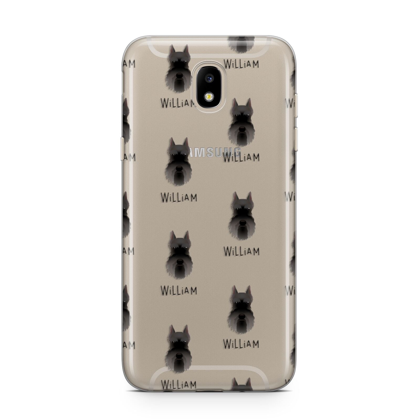 Miniature Schnauzer Icon with Name Samsung J5 2017 Case