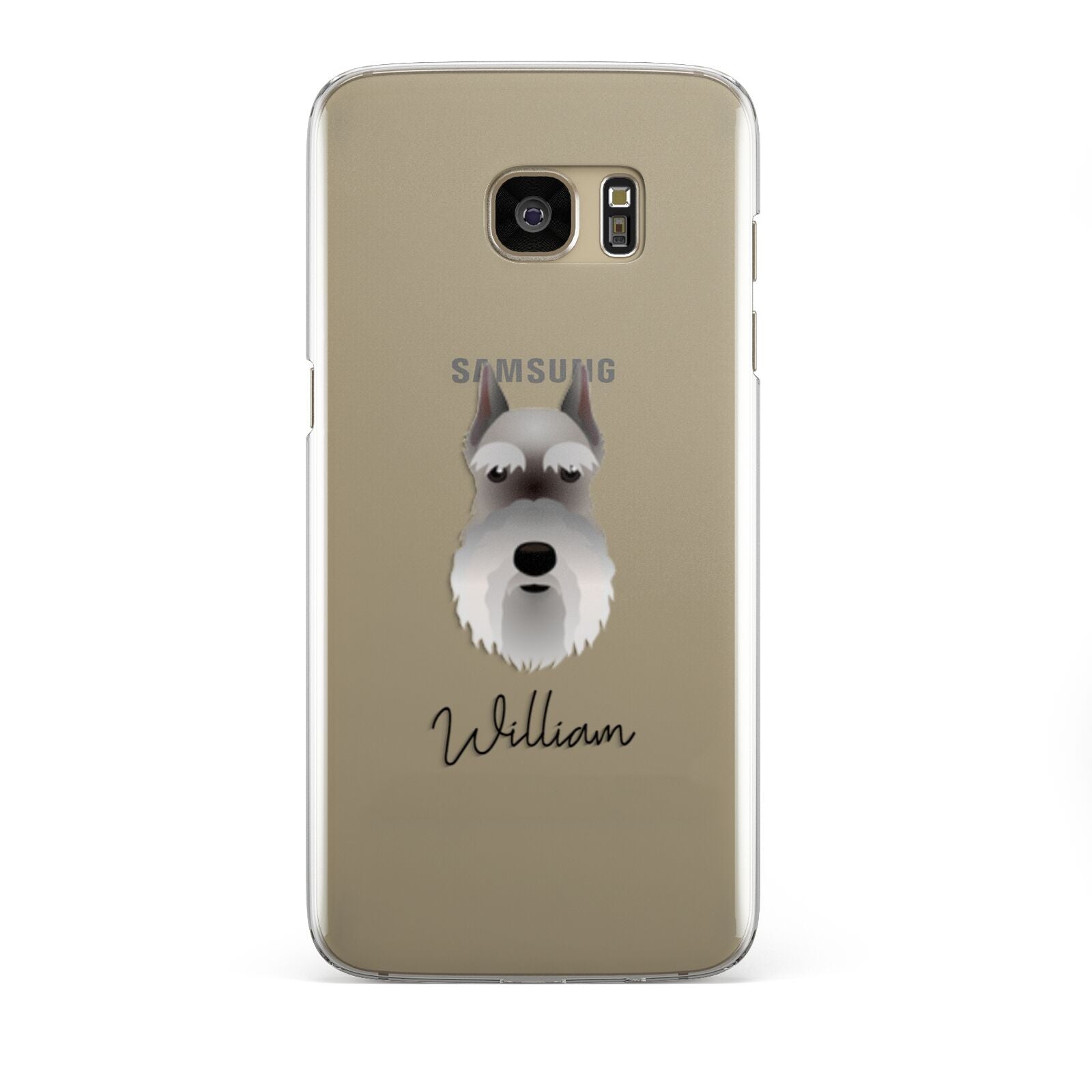 Miniature Schnauzer Personalised Samsung Galaxy S7 Edge Case