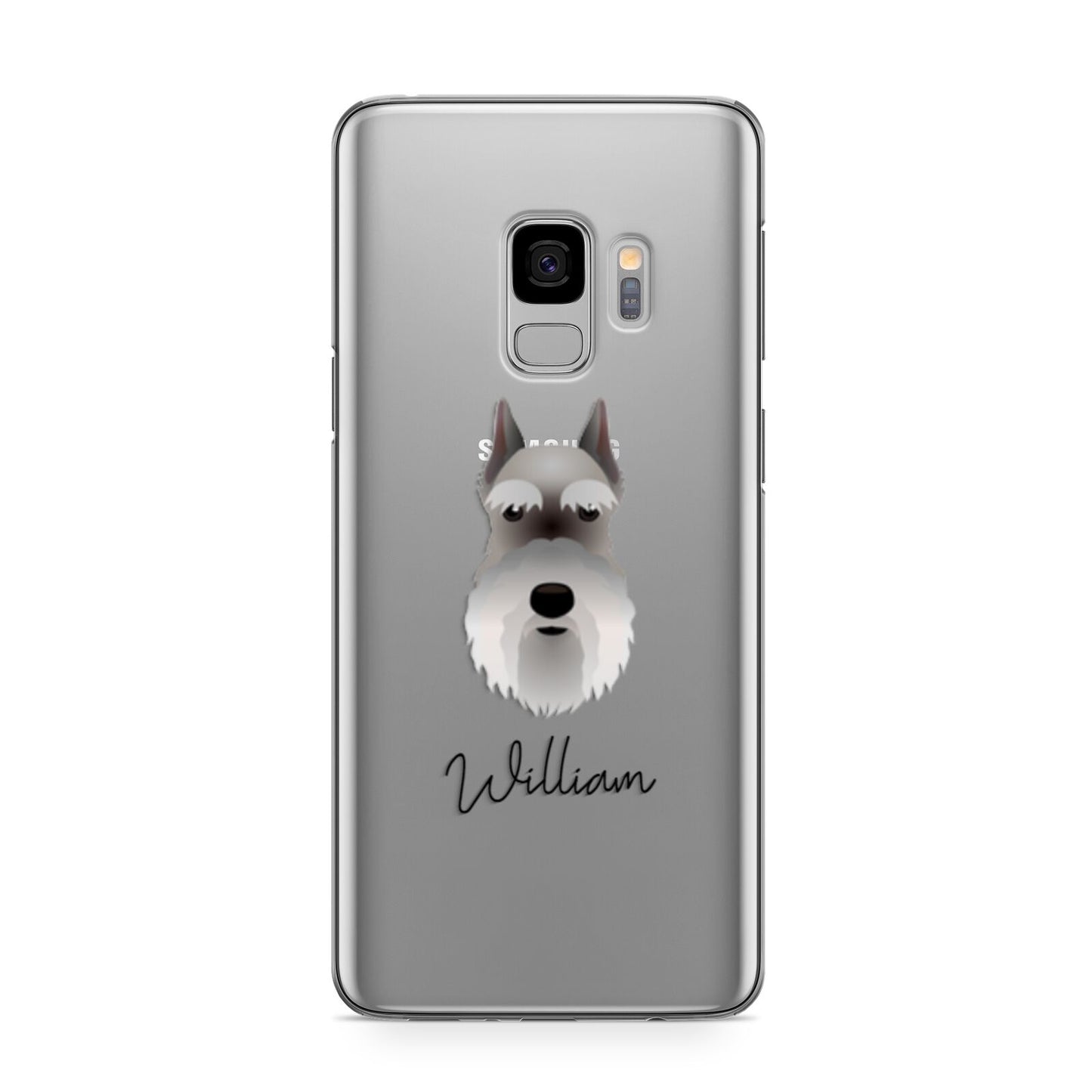 Miniature Schnauzer Personalised Samsung Galaxy S9 Case