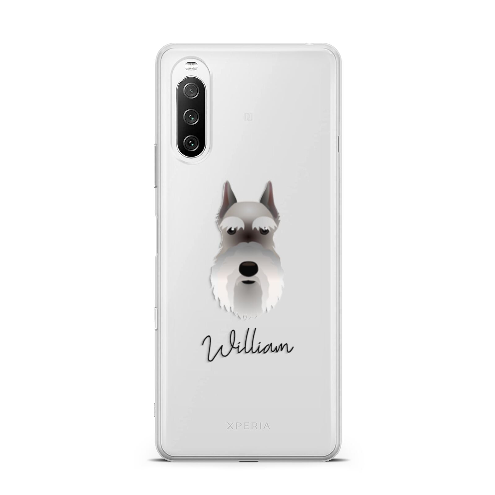 Miniature Schnauzer Personalised Sony Xperia 10 III Case