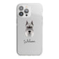 Miniature Schnauzer Personalised iPhone 13 Pro Max TPU Impact Case with White Edges