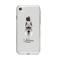 Miniature Schnauzer Personalised iPhone 8 Bumper Case on Silver iPhone