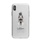 Miniature Schnauzer Personalised iPhone X Bumper Case on Silver iPhone Alternative Image 1