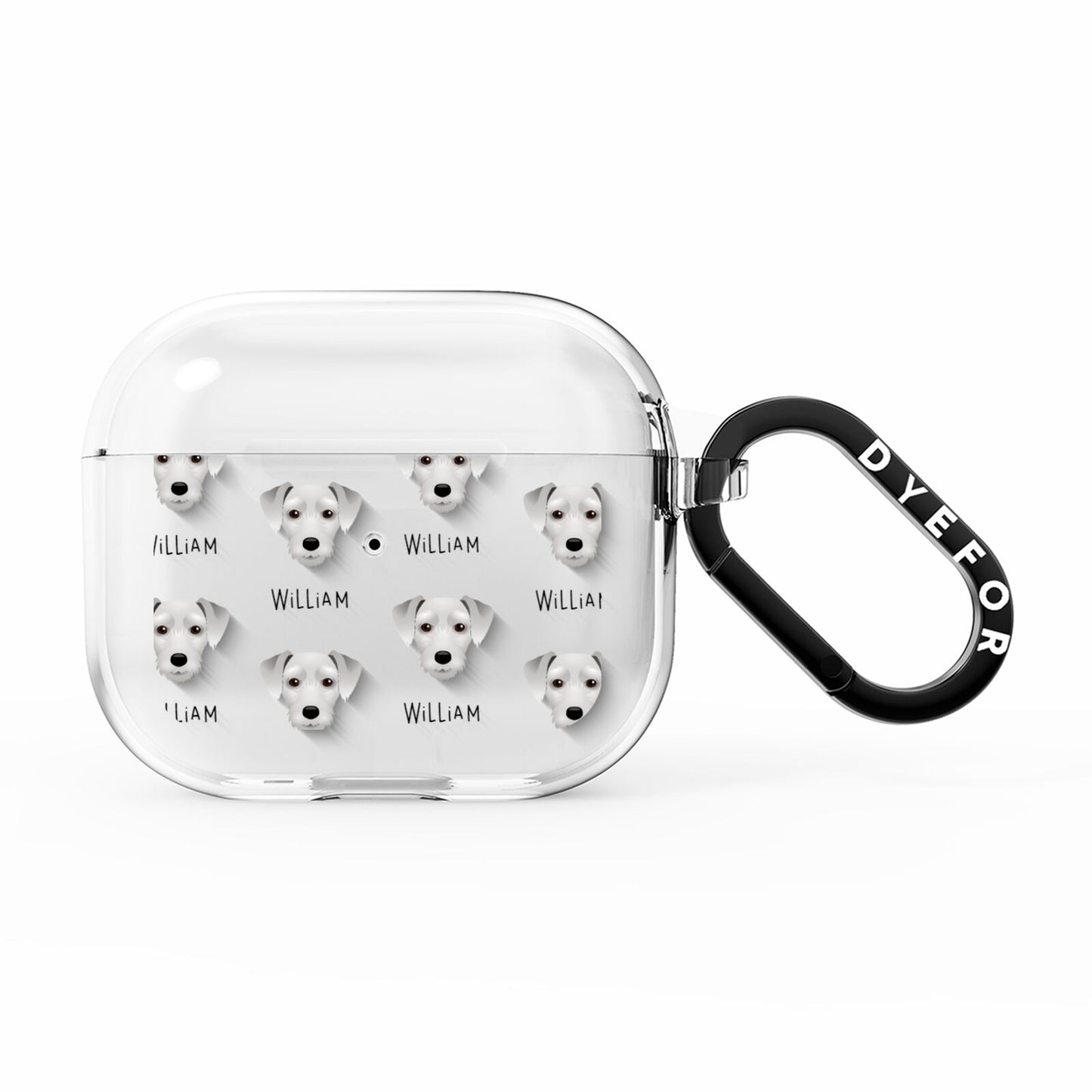 Miniature Schnoxie Icon with Name AirPods Clear Case 3rd Gen