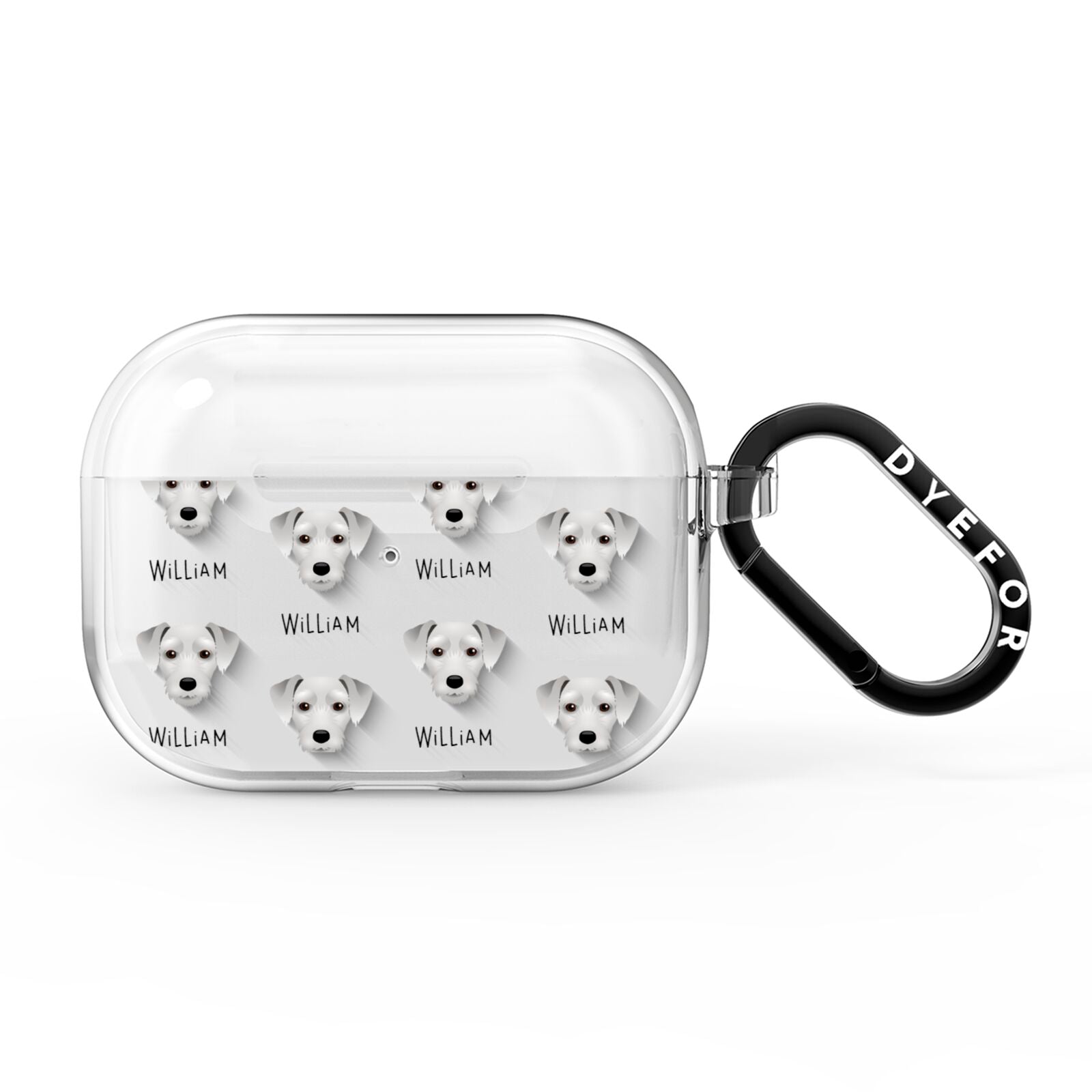 Miniature Schnoxie Icon with Name AirPods Pro Clear Case