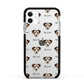 Miniature Schnoxie Icon with Name Apple iPhone 11 in White with Black Impact Case