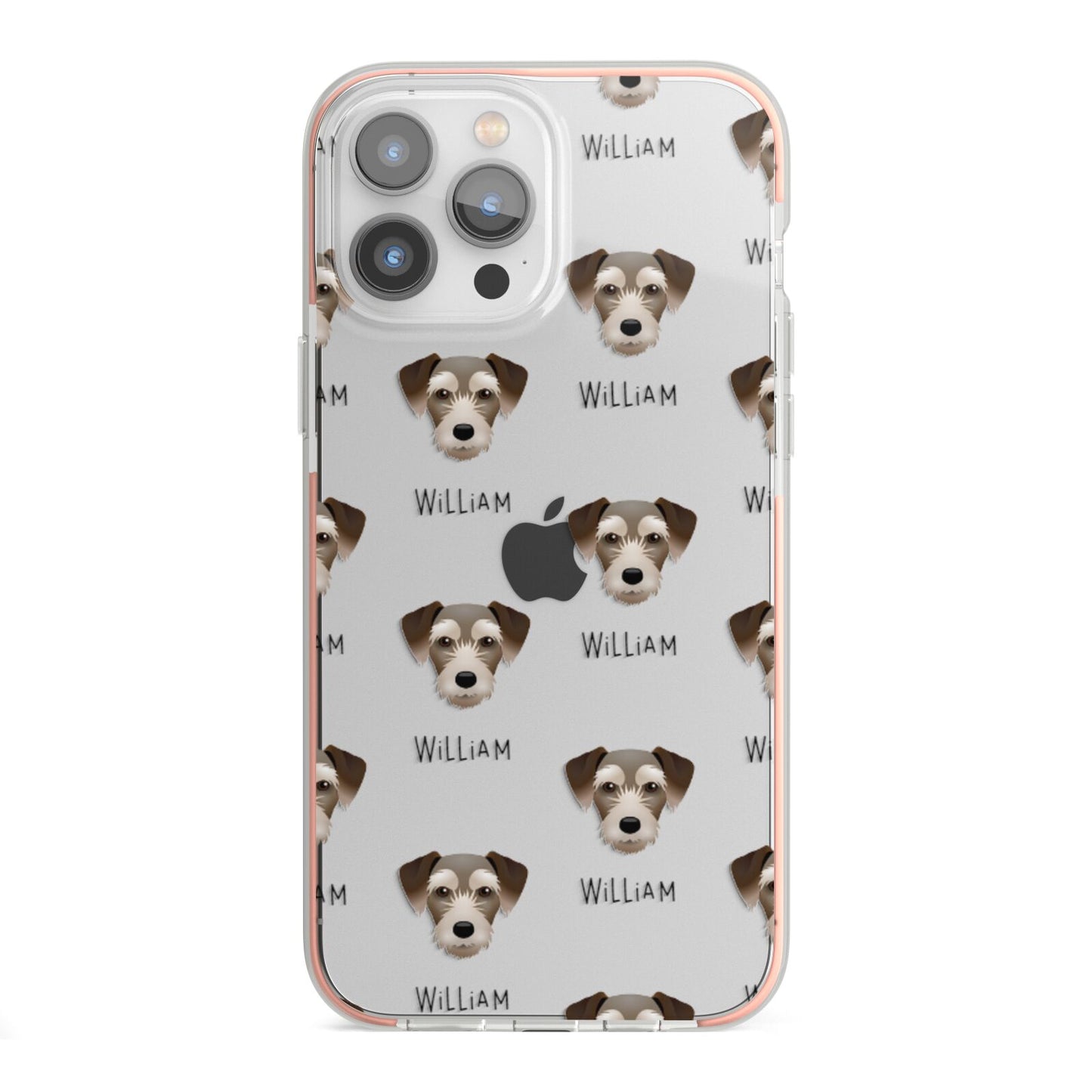 Miniature Schnoxie Icon with Name iPhone 13 Pro Max TPU Impact Case with Pink Edges