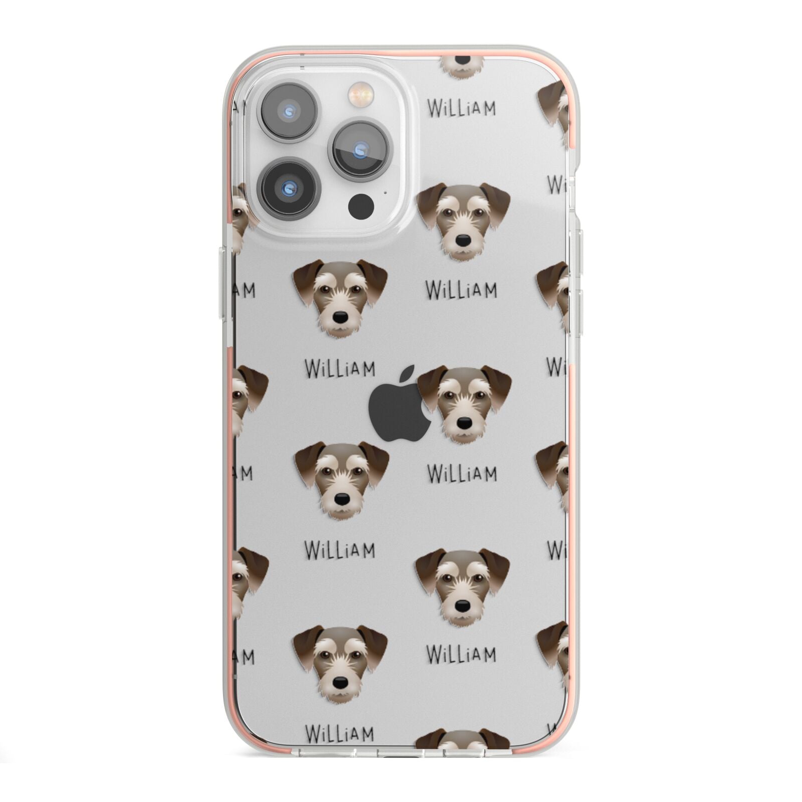 Miniature Schnoxie Icon with Name iPhone 13 Pro Max TPU Impact Case with Pink Edges