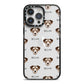 Miniature Schnoxie Icon with Name iPhone 14 Pro Max Black Impact Case on Silver phone