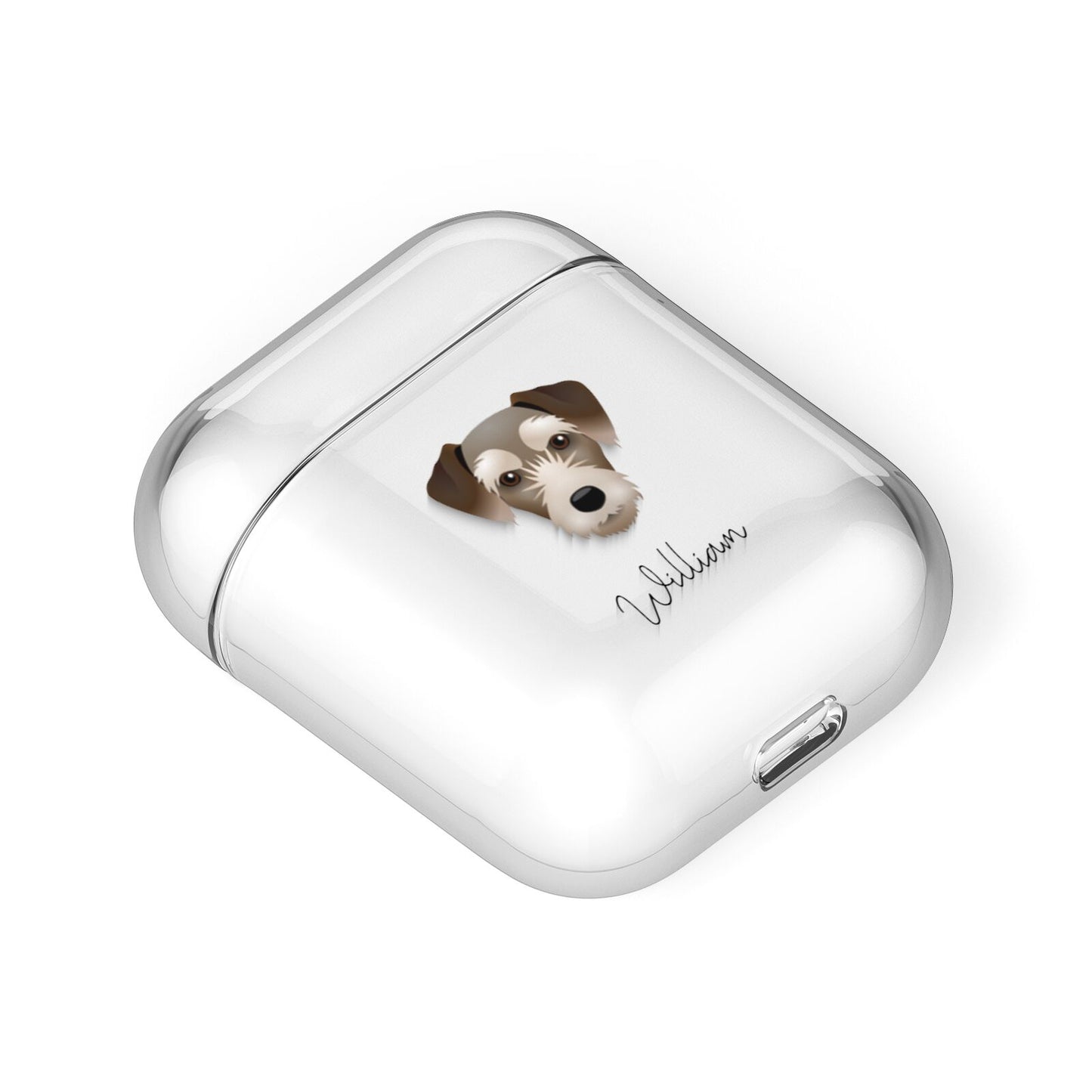Miniature Schnoxie Personalised AirPods Case Laid Flat
