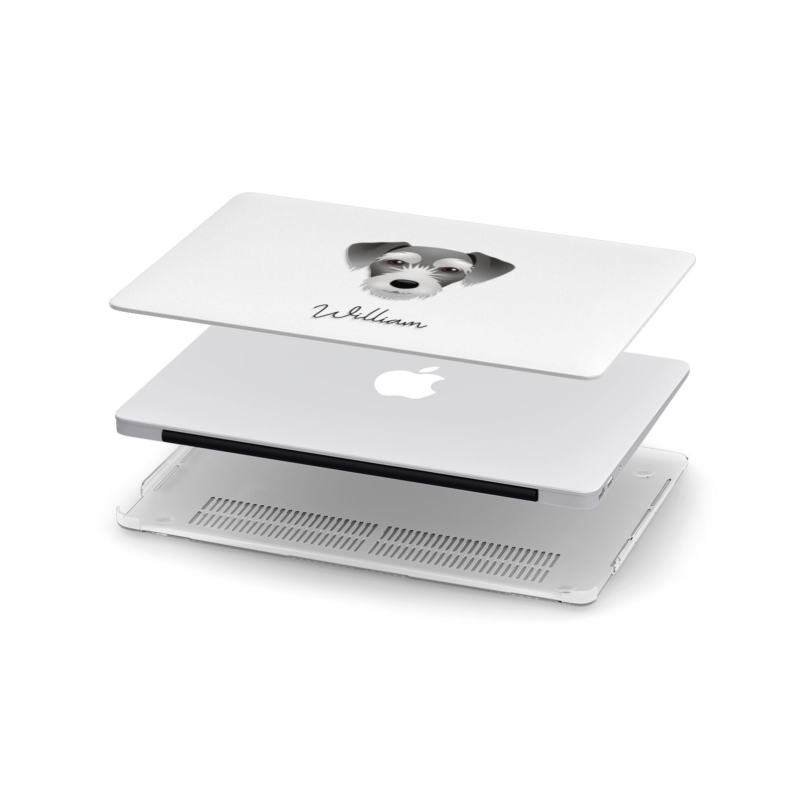 Miniature Schnoxie Personalised Apple MacBook Case in Detail