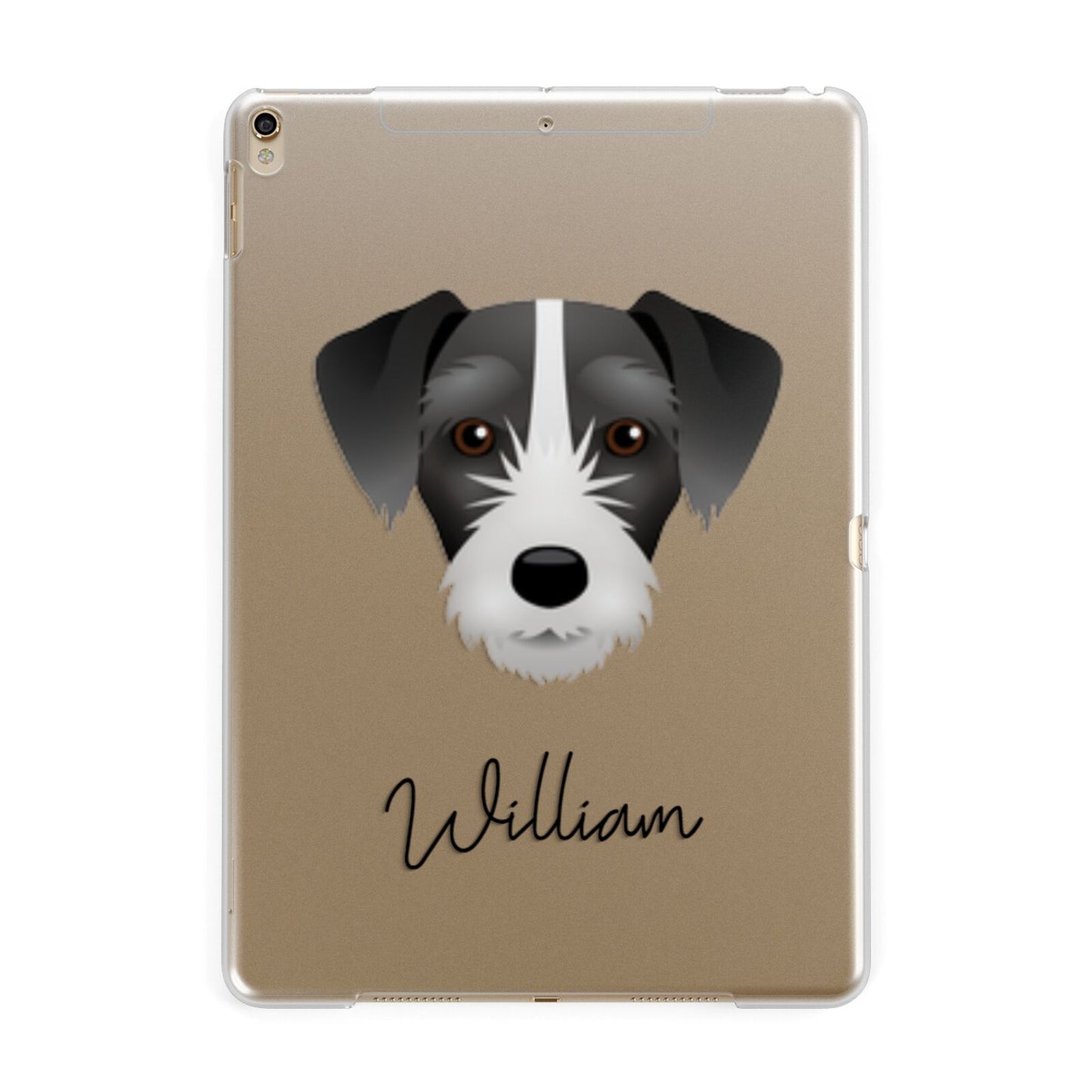 Miniature Schnoxie Personalised Apple iPad Gold Case