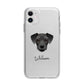 Miniature Schnoxie Personalised Apple iPhone 11 in White with Bumper Case