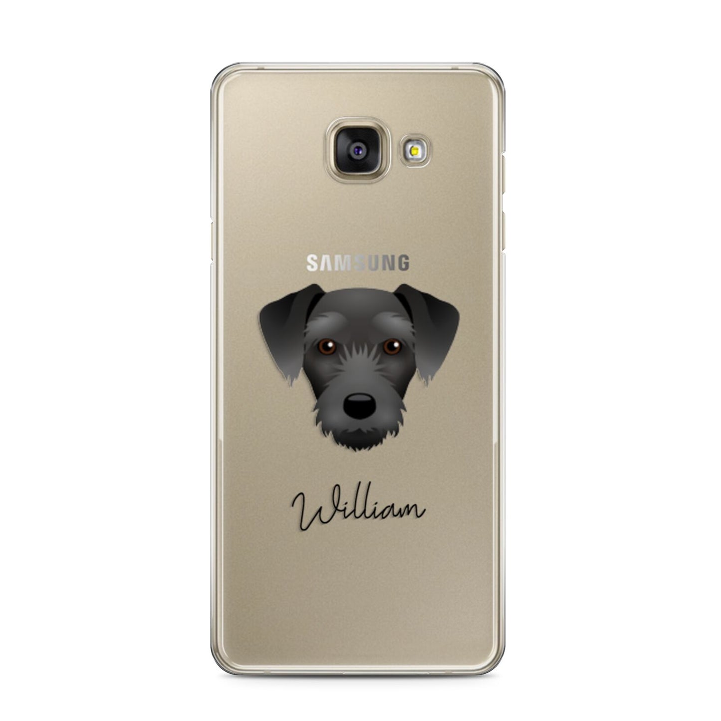 Miniature Schnoxie Personalised Samsung Galaxy A3 2016 Case on gold phone