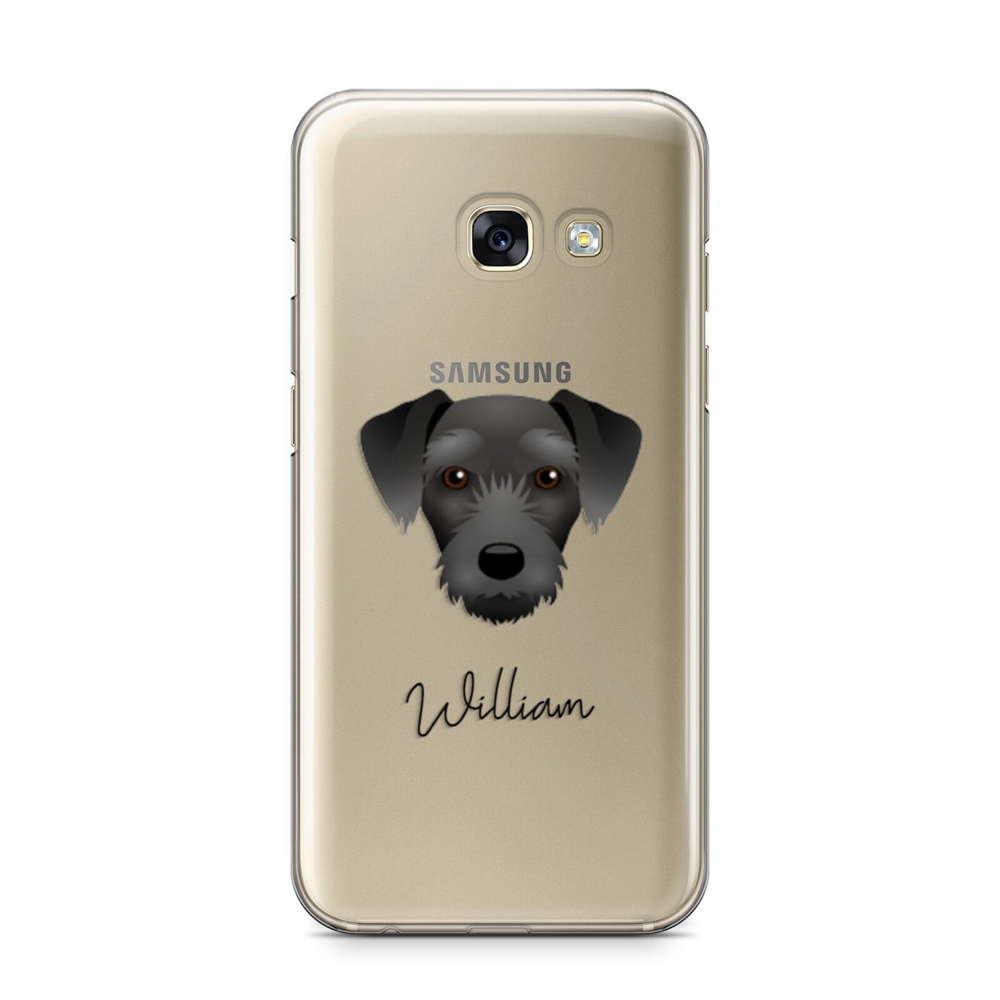 Miniature Schnoxie Personalised Samsung Galaxy A3 2017 Case on gold phone