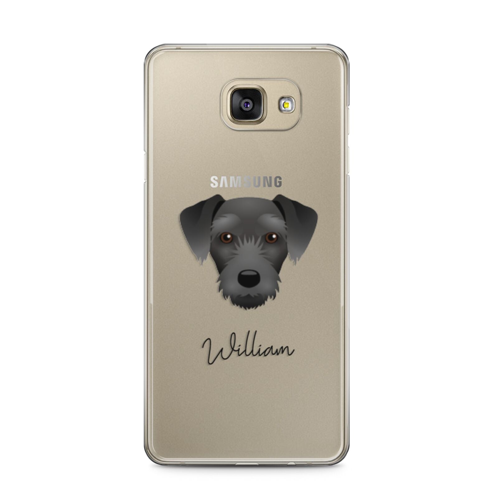 Miniature Schnoxie Personalised Samsung Galaxy A5 2016 Case on gold phone