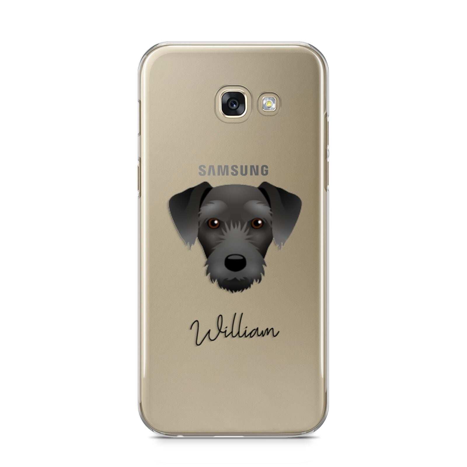 Miniature Schnoxie Personalised Samsung Galaxy A5 2017 Case on gold phone