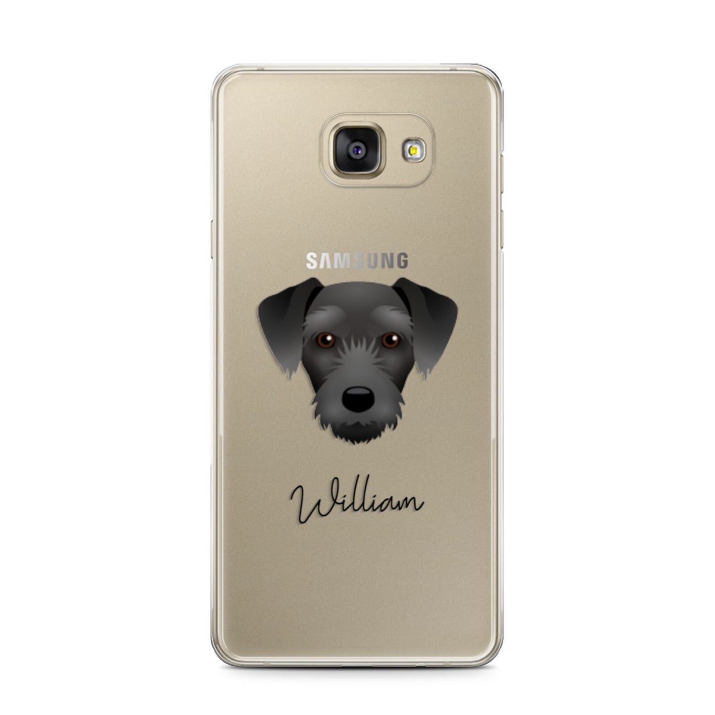 Miniature Schnoxie Personalised Samsung Galaxy A7 2016 Case on gold phone