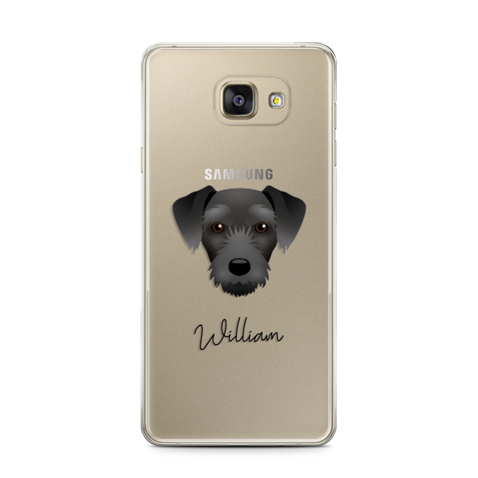 Miniature Schnoxie Personalised Samsung Galaxy A7 2016 Case on gold phone
