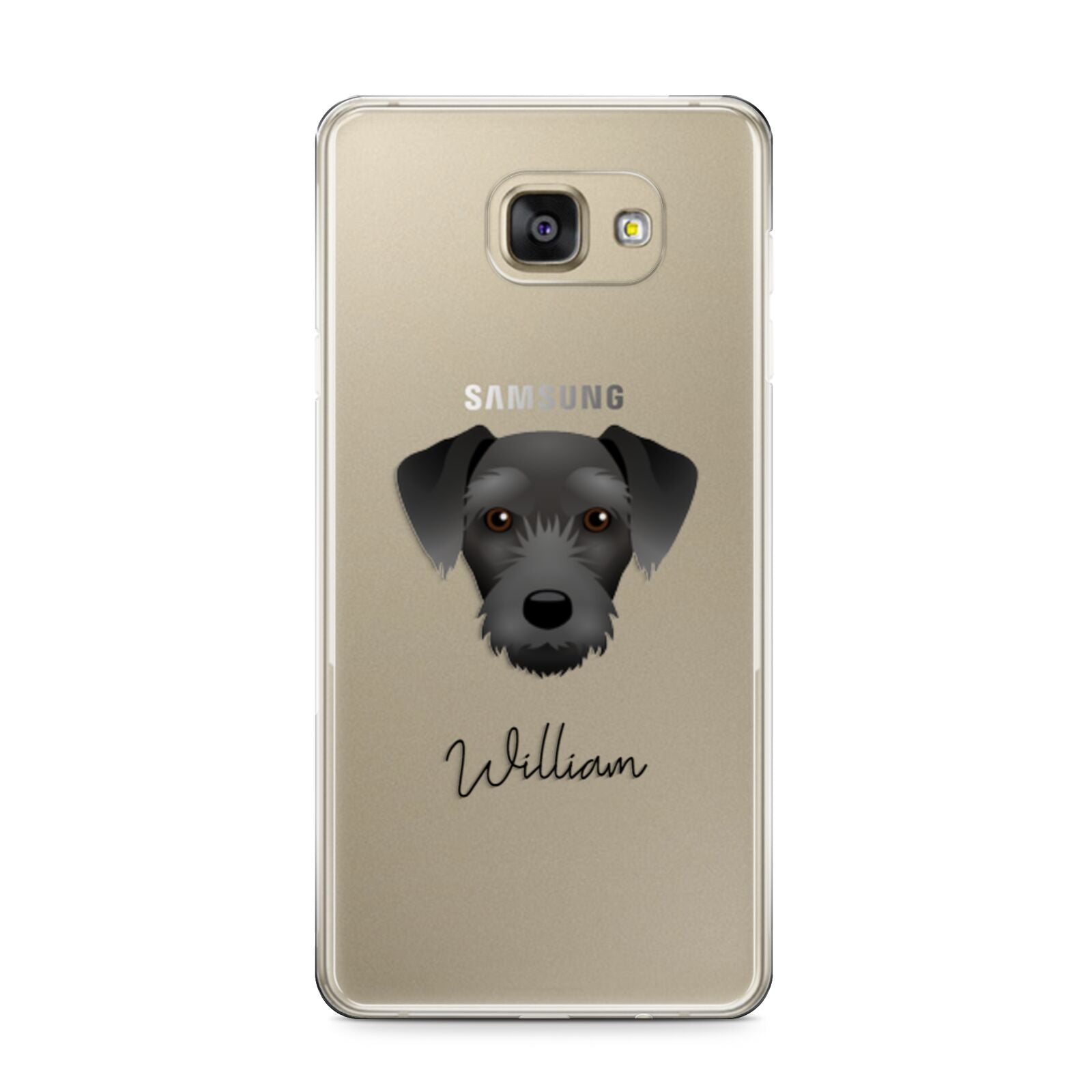 Miniature Schnoxie Personalised Samsung Galaxy A9 2016 Case on gold phone