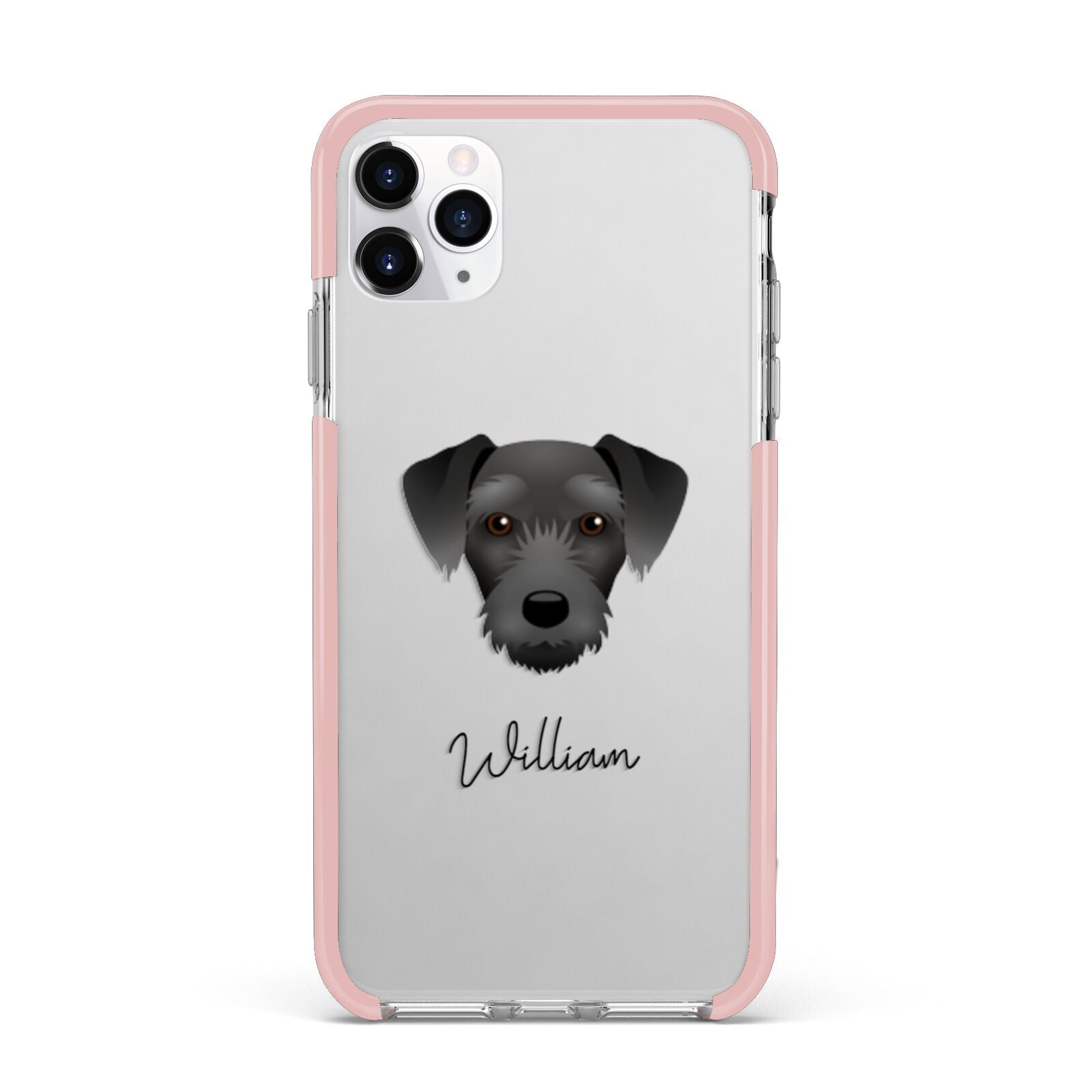 Miniature Schnoxie Personalised iPhone 11 Pro Max Impact Pink Edge Case