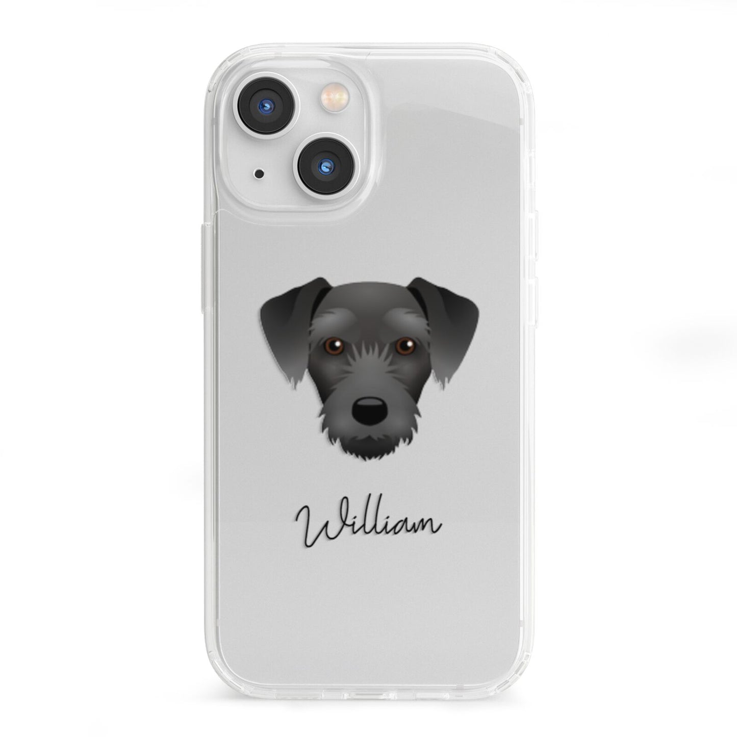 Miniature Schnoxie Personalised iPhone 13 Mini Clear Bumper Case