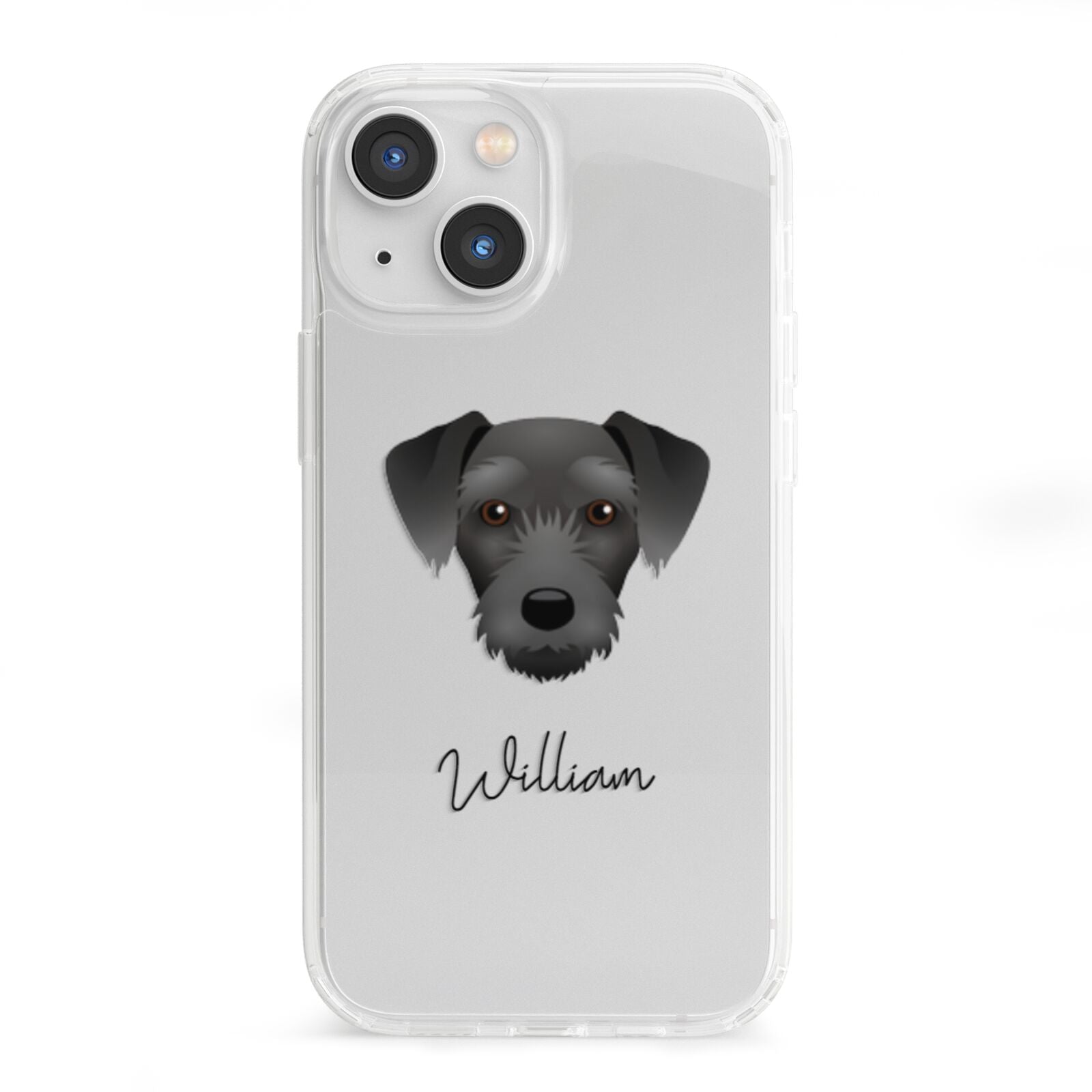 Miniature Schnoxie Personalised iPhone 13 Mini Clear Bumper Case