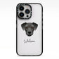 Miniature Schnoxie Personalised iPhone 13 Pro Black Impact Case on Silver phone