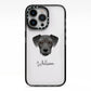 Miniature Schnoxie Personalised iPhone 13 Pro Black Impact Case on Silver phone