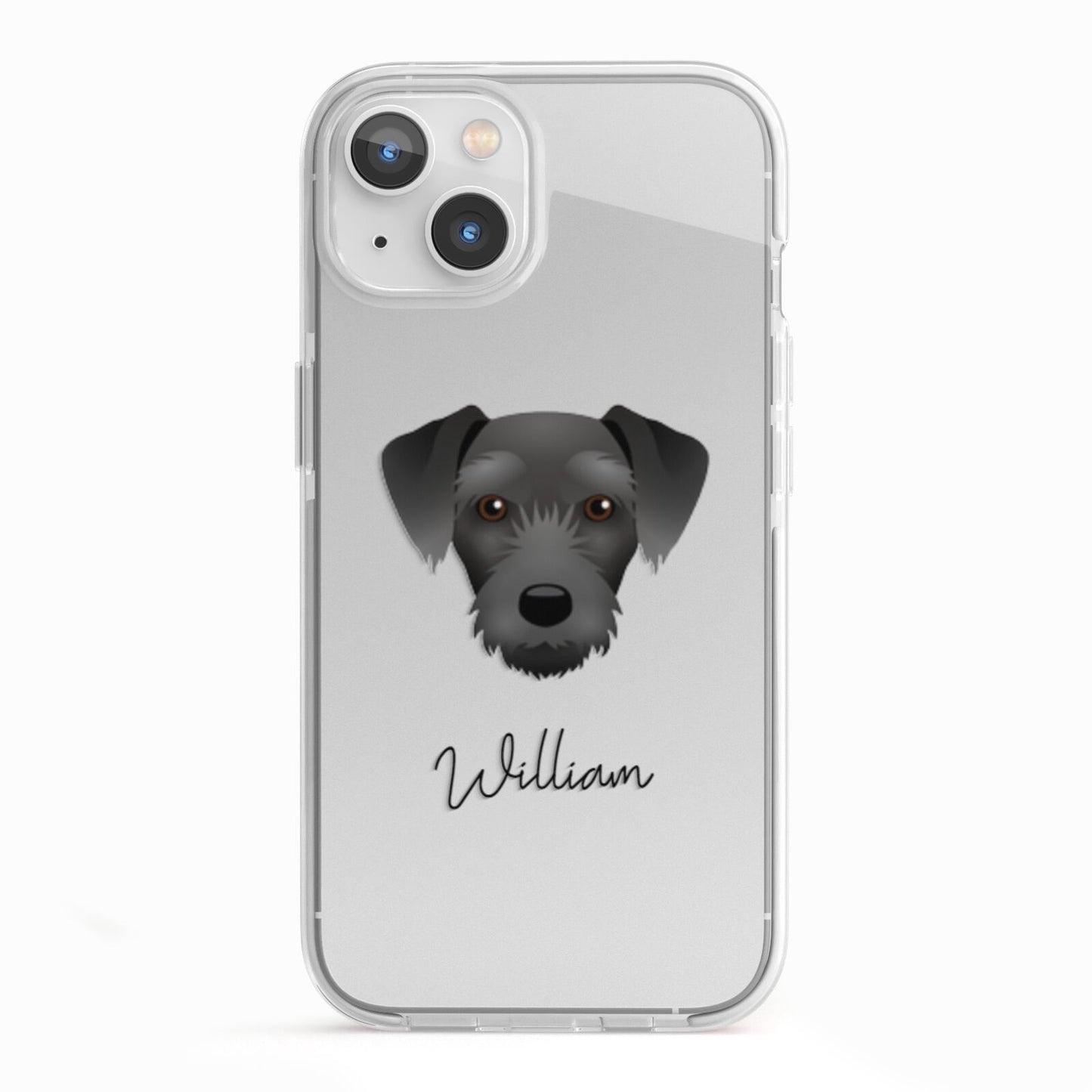 Miniature Schnoxie Personalised iPhone 13 TPU Impact Case with White Edges