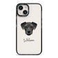 Miniature Schnoxie Personalised iPhone 14 Black Impact Case on Silver phone