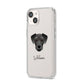Miniature Schnoxie Personalised iPhone 14 Clear Tough Case Starlight Angled Image