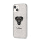 Miniature Schnoxie Personalised iPhone 14 Glitter Tough Case Starlight Angled Image