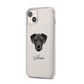 Miniature Schnoxie Personalised iPhone 14 Plus Clear Tough Case Starlight Angled Image