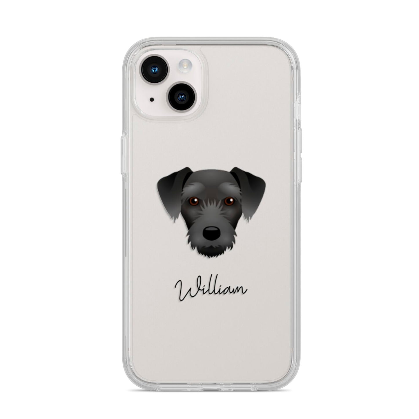 Miniature Schnoxie Personalised iPhone 14 Plus Clear Tough Case Starlight
