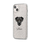 Miniature Schnoxie Personalised iPhone 14 Plus Glitter Tough Case Starlight Angled Image