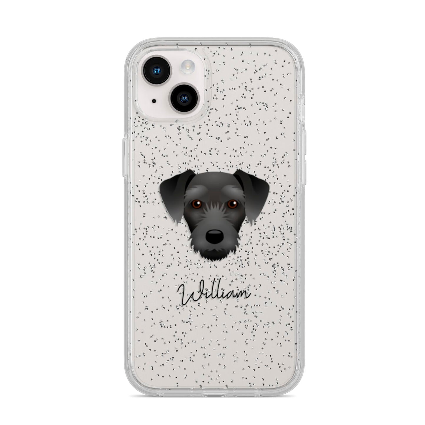 Miniature Schnoxie Personalised iPhone 14 Plus Glitter Tough Case Starlight